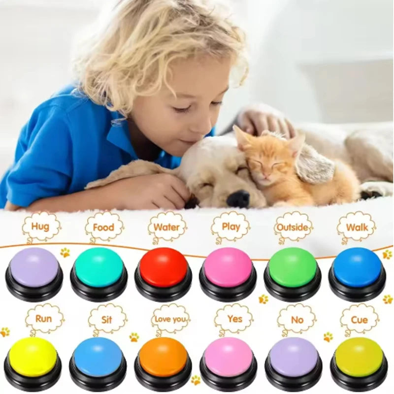 Recordable Pet Toys Talking Pet Starters Pet Speaking Buttons,Portable