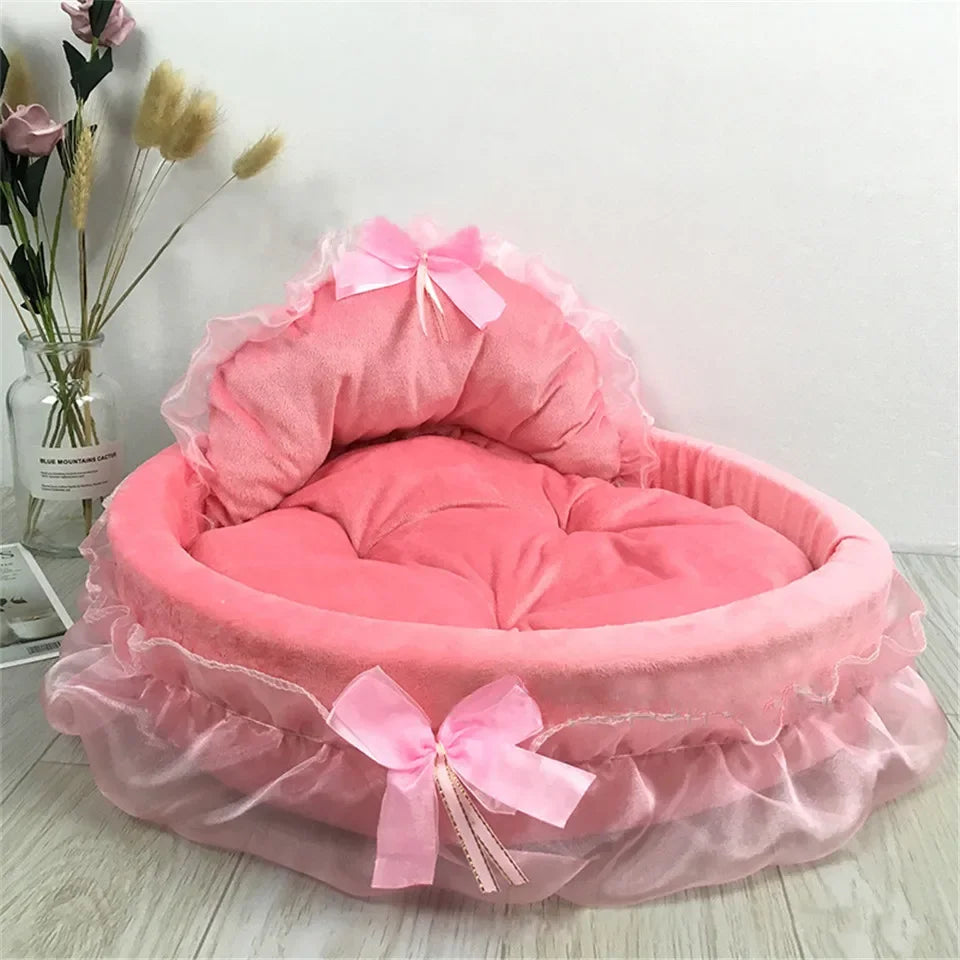 3D Fantasy Bow Lace Pet Bed