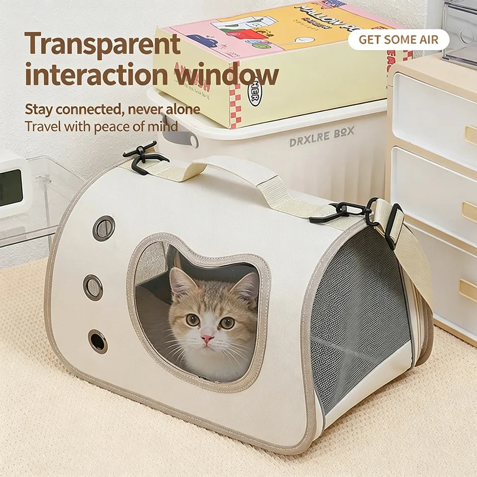 Portable Lightweight Foldable Pet Carrier Bag for Small Dogs & Cats