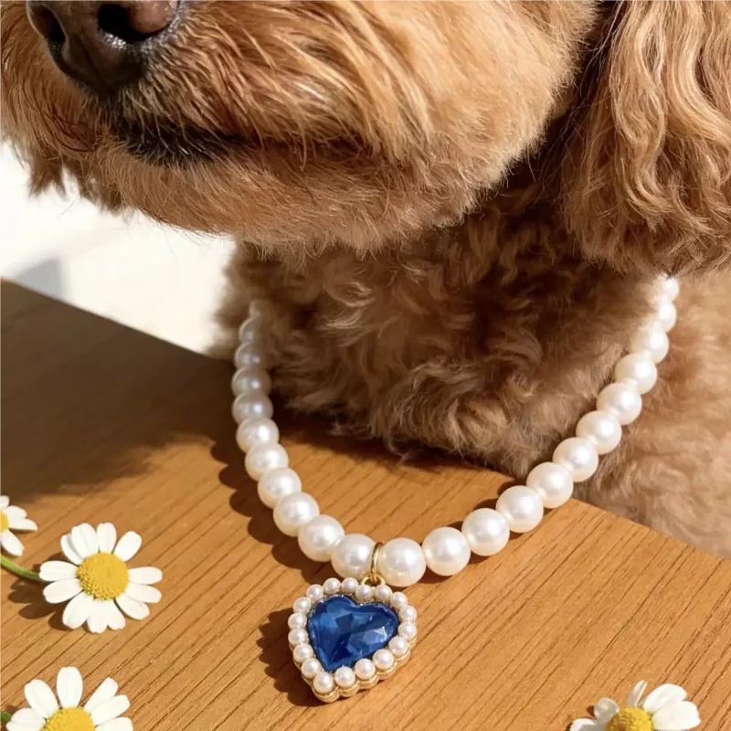 Adjustable Pet Pearl Necklace