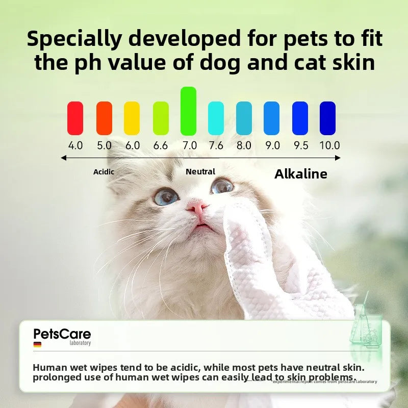 Pet wipes leave-in cleaning gloves