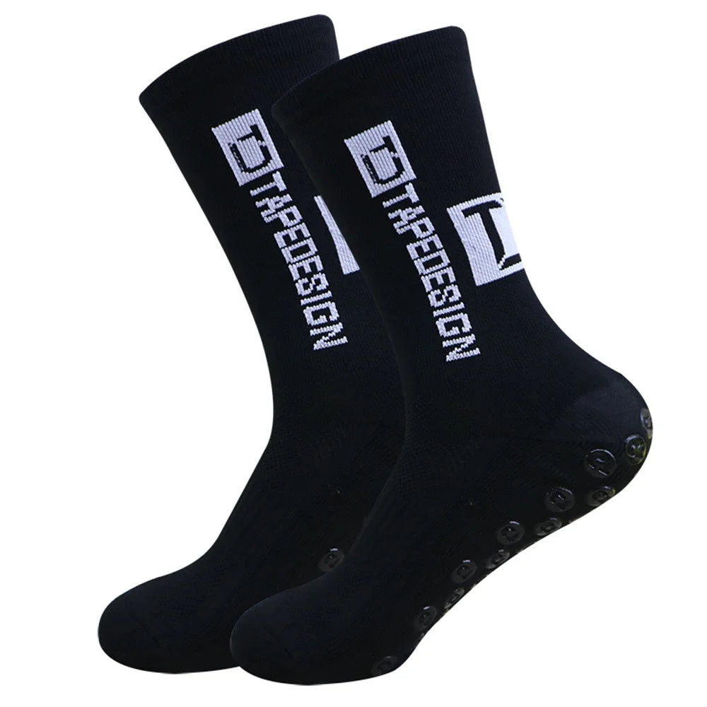 1/5 Pairs Non Slip Soccer Socks Men Non Skid Grip Football Basketball Sport Cycling Socks