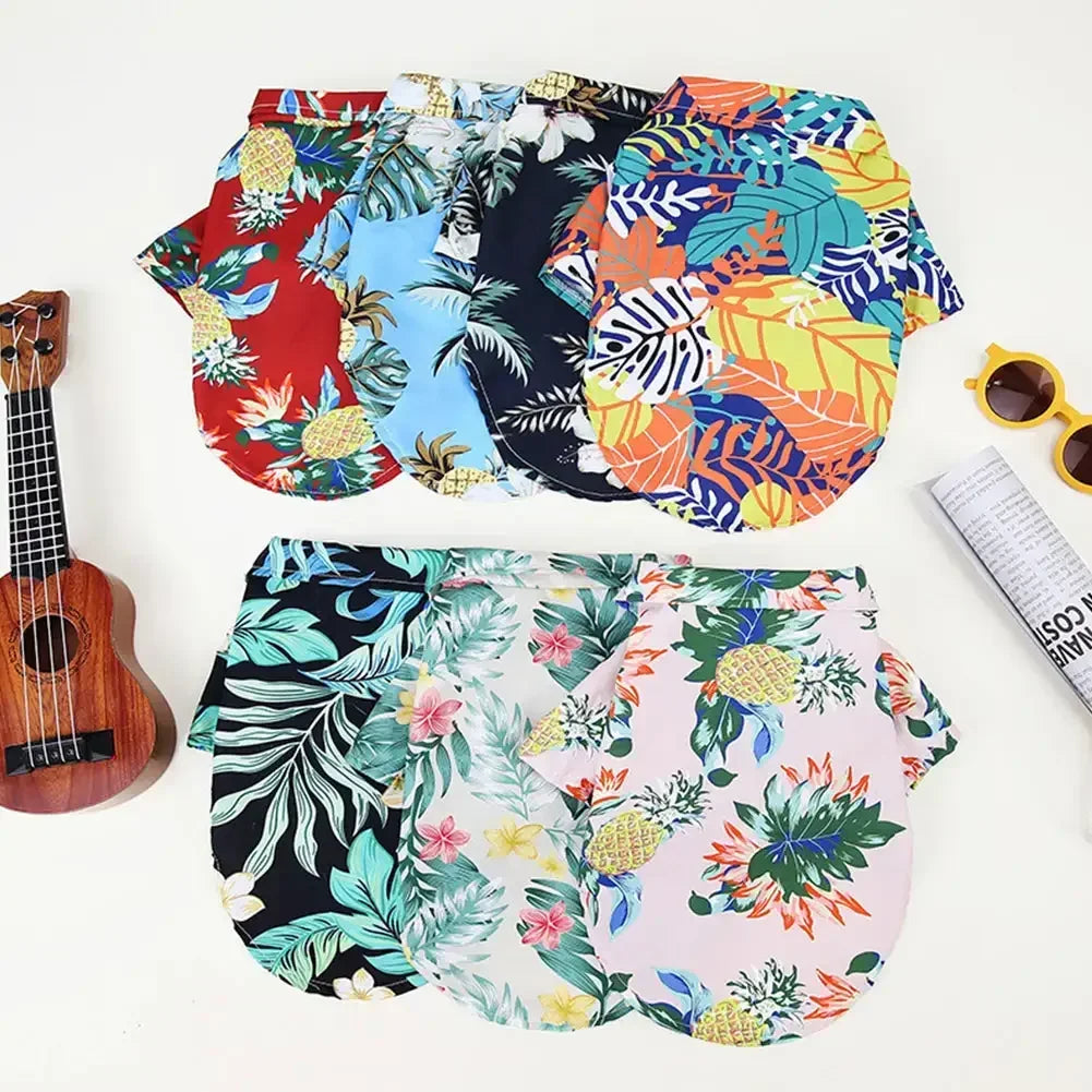 Hawaii Style Cute Summer T-shirts For Medium Large Dog