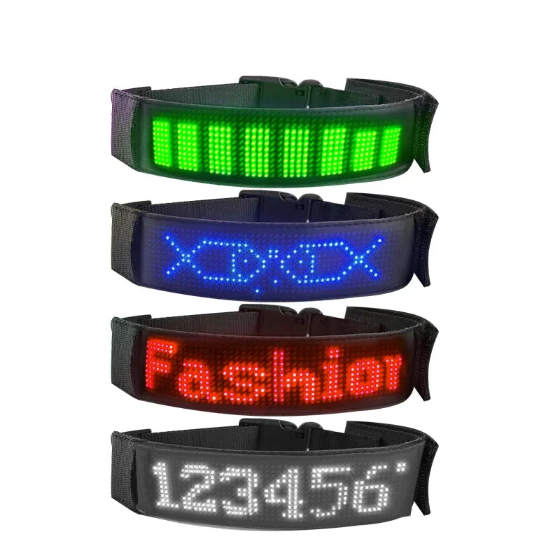 LED Light UP Dog Collar Bluetooth APP Programmable