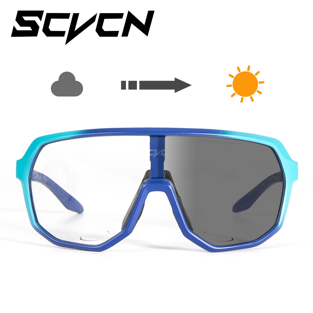 Photochromic Sports Sunglasses Cycling Glasses for Men & Women UV400