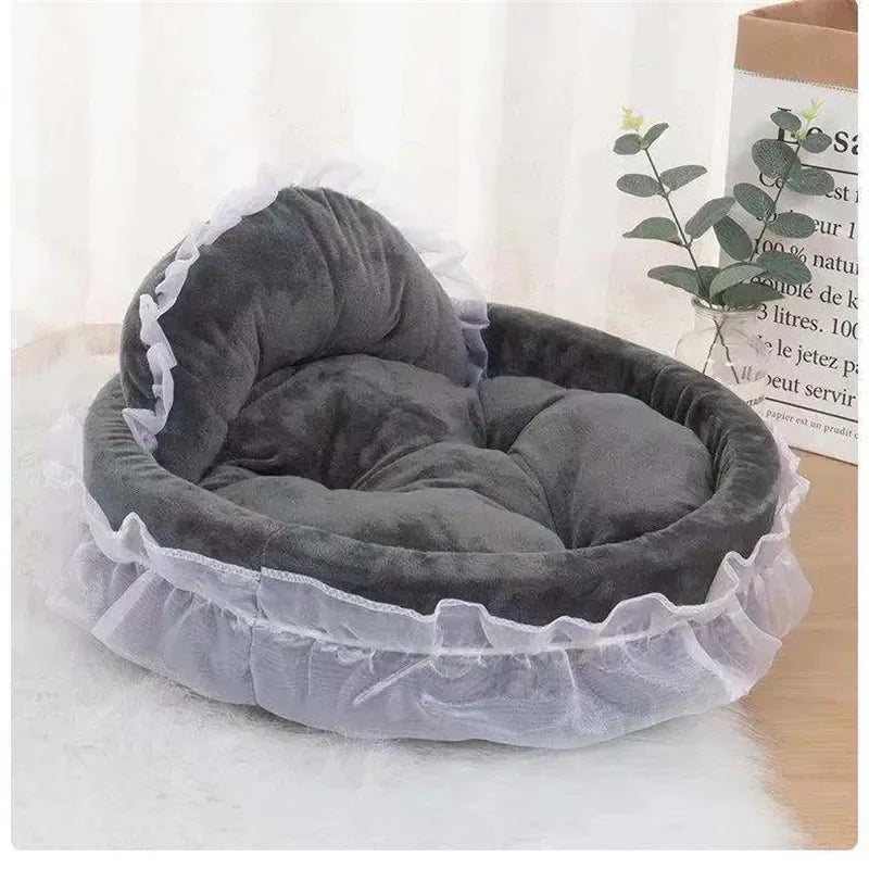3D Fantasy Bow Lace Pet Bed