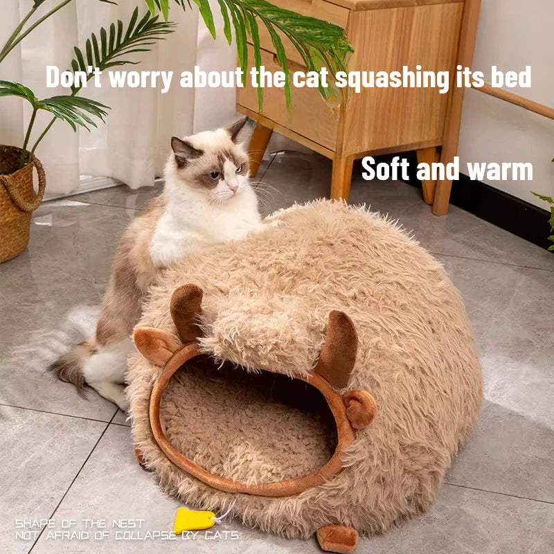 Yak-shaped winter bed