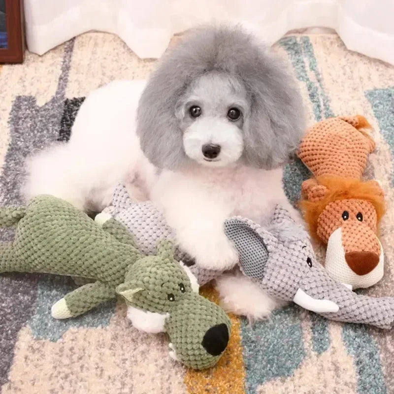 Pet Toys for Large Dogs, Cute Plush Squeak Stuffed Toys Fleece Durable Chewing