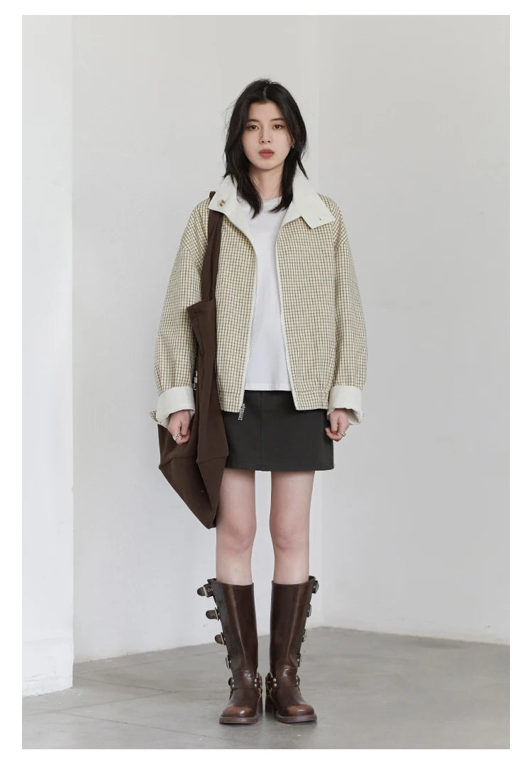 CHIC VEN Women Jackets Casual Reversible Stand Up Collar Workwear Female Coat Spring Autumn 2026 Woman Ourterwear