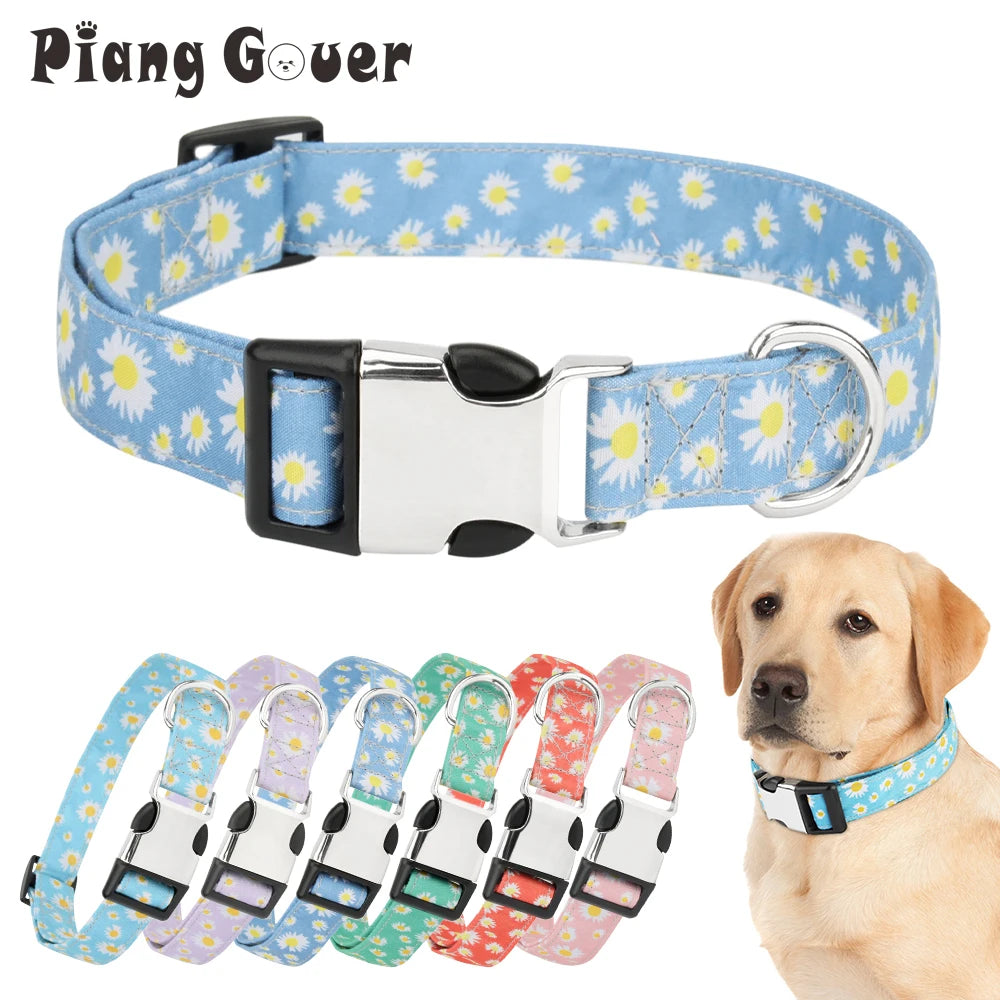 Chrysanthemum Pattern Pet Collar