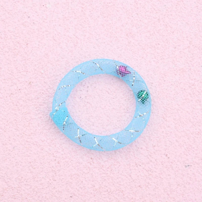 5pcs Donut Bell Sounds Cat Toy Interactive Grid Tube