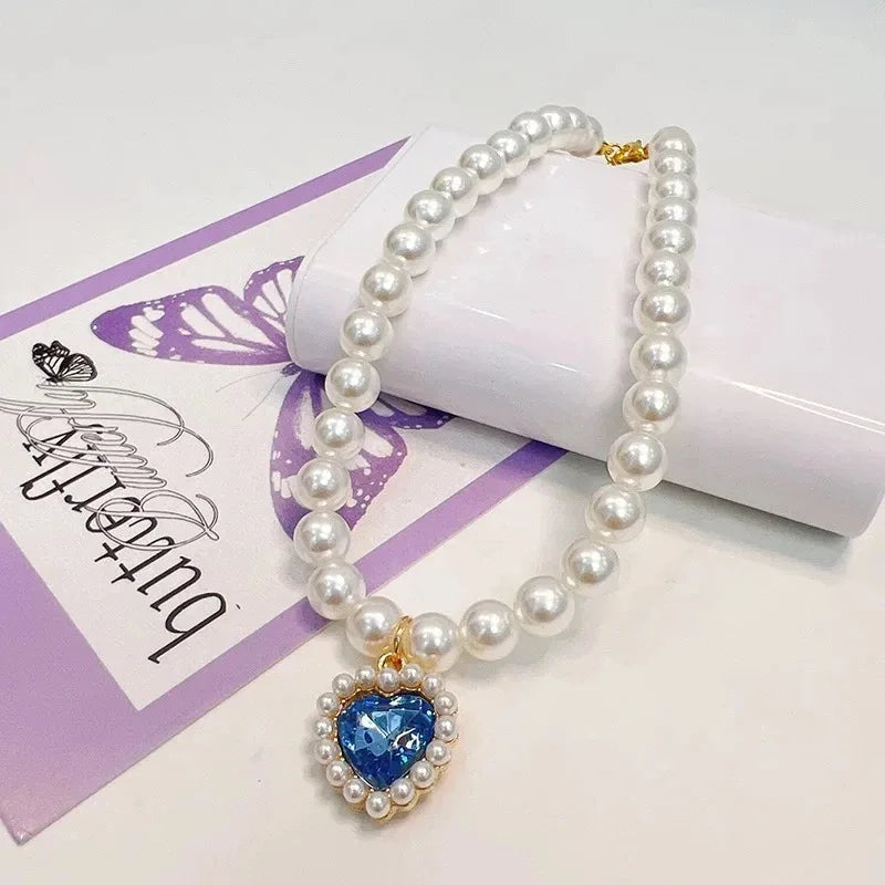 Adjustable Pet Pearl Necklace