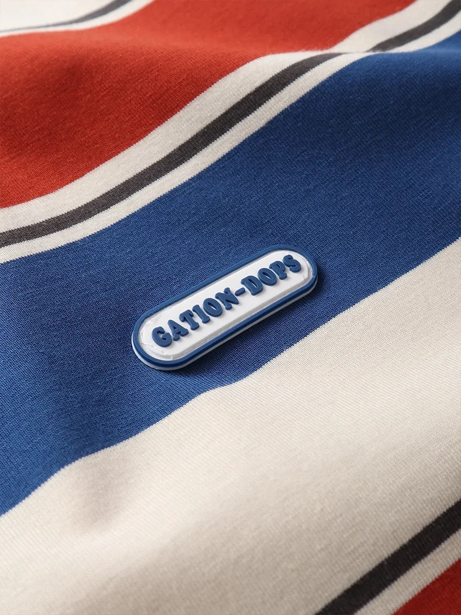 Y2K Loose Contrast Color Short Sleeve Striped T-shirts Couples Men Summer Tops Clothes Clothing Streetwear Unisex Tees