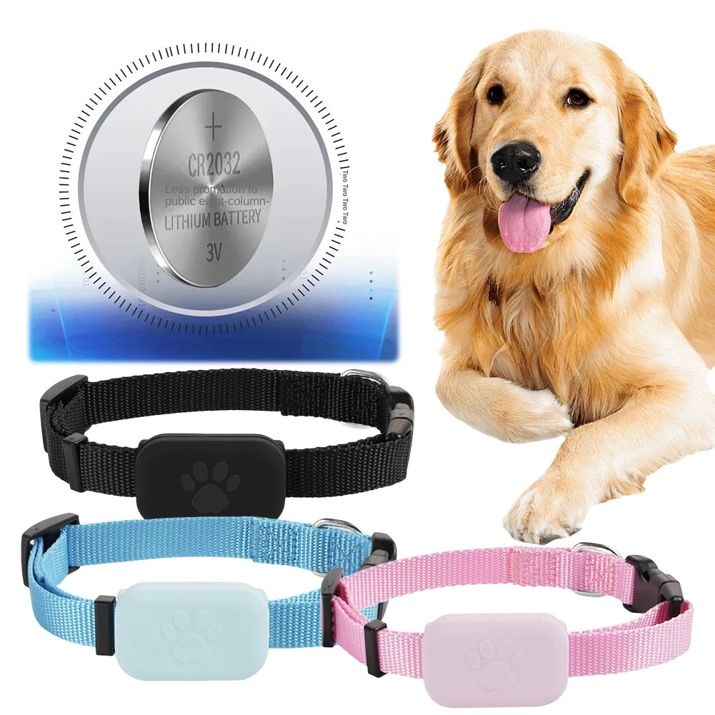 Waterproof Pet GPS Tracker with Adjustable Collar for iOS/Android Remote Global Locator