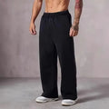 Men's Black Oversized Wide-Leg Sweatpants