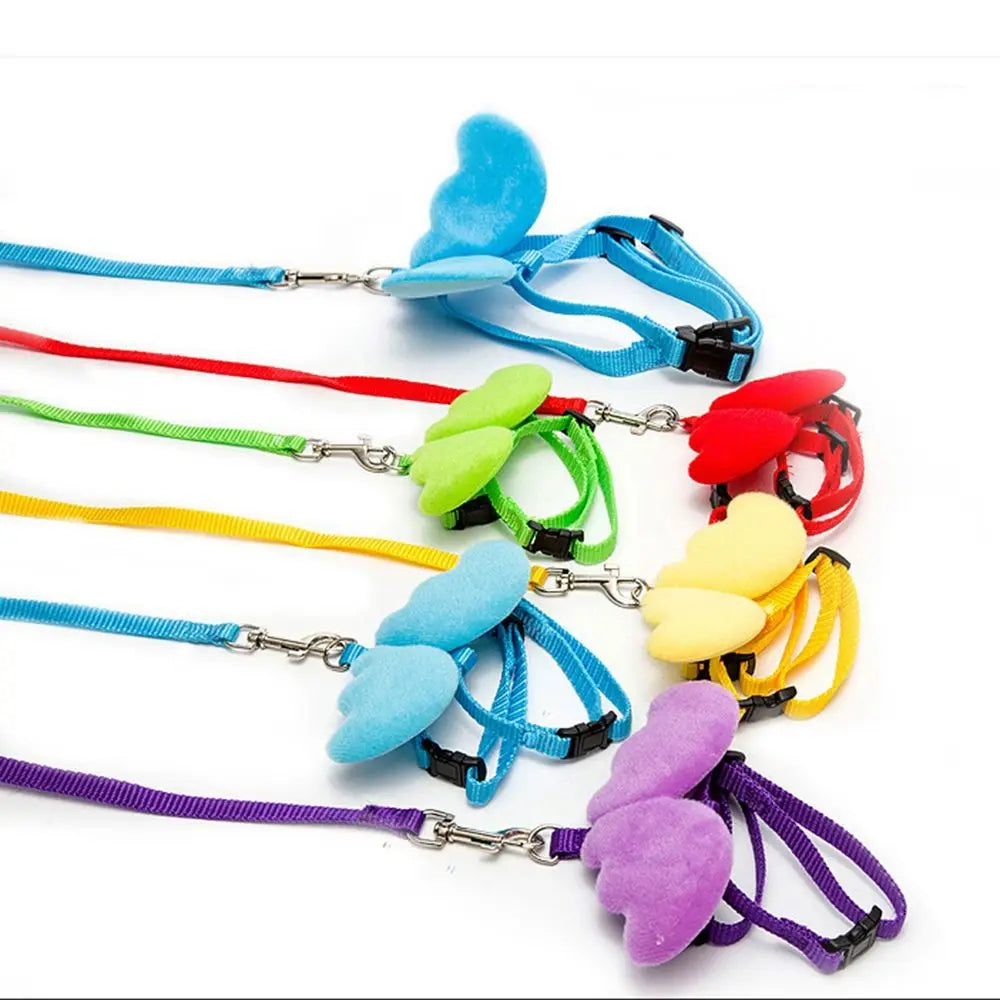Outdoor Walking Animal  Accessories Adjustable Puppy Collars Cat Puppy Leash Set Dogs Leads Rope Pet Harness