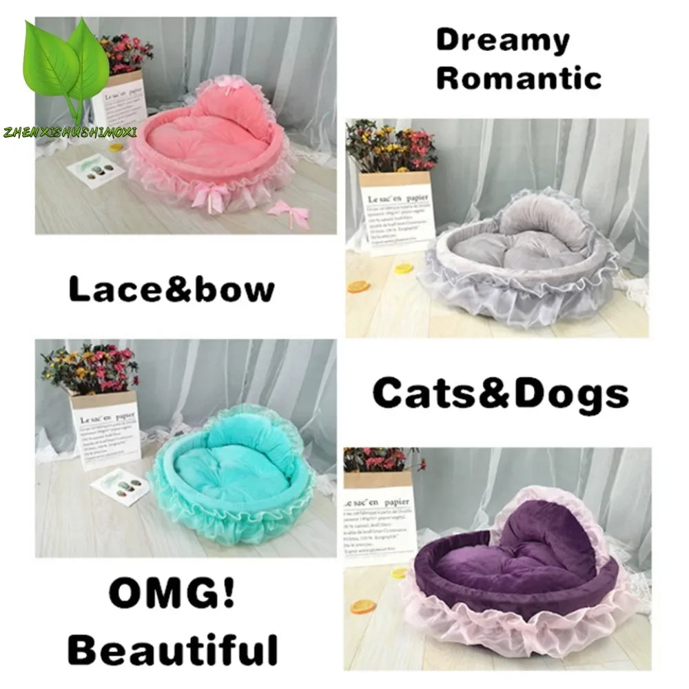 3D Fantasy Bow Lace Pet Bed
