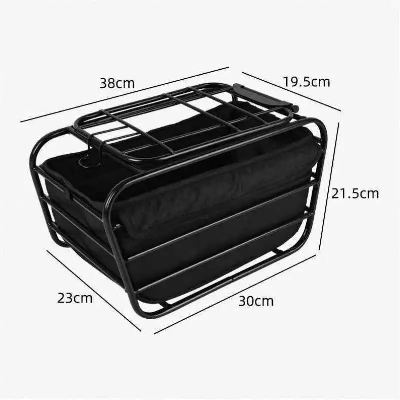 2-in-1 Dog Bike Basket for Rear Rack Portable Pet Carrier Cargo Basket Fits Most Bikes for Small Medium Dogs