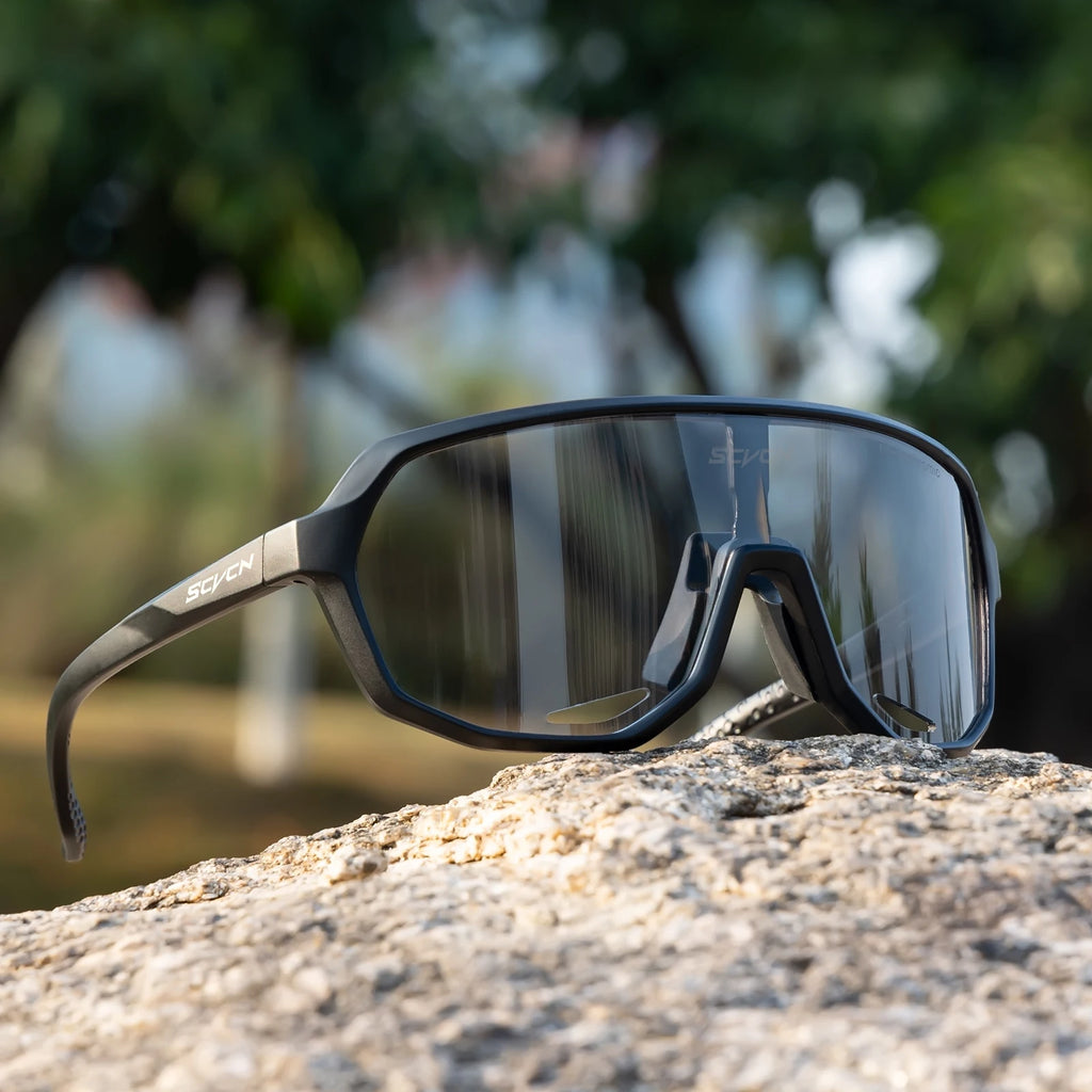 Photochromic Sports Sunglasses Cycling Glasses for Men & Women UV400