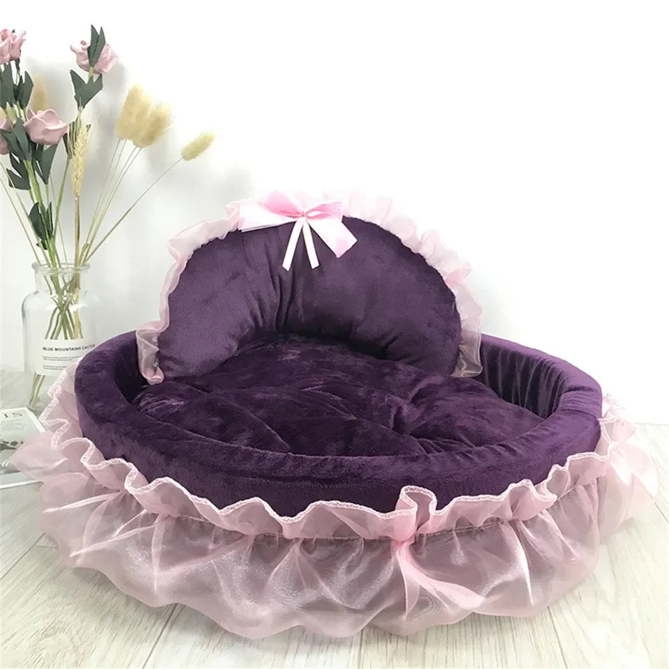 3D Fantasy Bow Lace Pet Bed